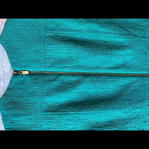 Laundry by Shelli Segal Teal Dress w/ bead detail - Picture 3 of 5